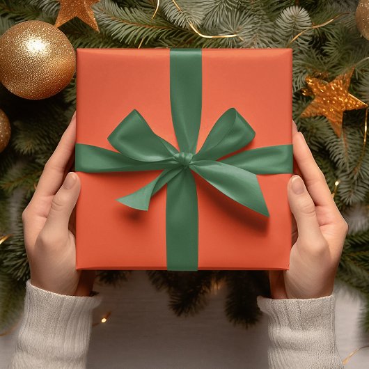 Trendkleuren - Flame Red Color - Solid Roll Cadeaupapier