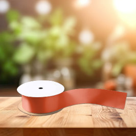 Trendkleuren - Flame Red Color - Solid Satijnen Lint