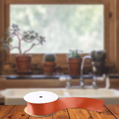 Trendkleuren - Flame Red Color - Solid Satijnen Lint