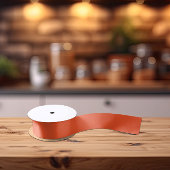 Trendkleuren - Flame Red Color - Solid Satijnen Lint