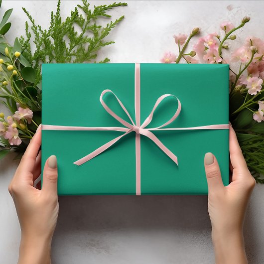 Trendkleuren - Jade Green Color - Solid Inpakpapier Vel