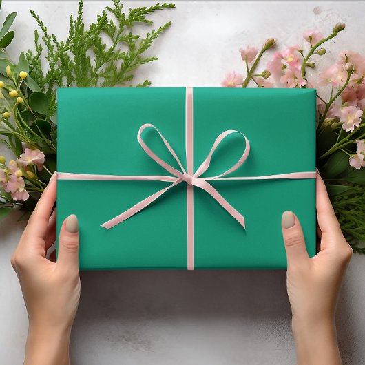 Trendkleuren - Jade Green Color - Solid Roll Cadeaupapier