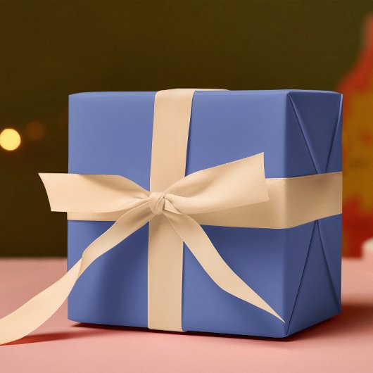 Trendkleuren - Jewel Blue Kleur - Solid Inpakpapier Vel