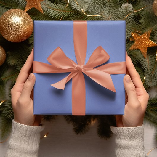 Trendkleuren - Jewel Blue Kleur - Solid Roll Cadeaupapier