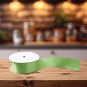 Trendkleuren - Kiwi Green Color - Solid Satijnen Lint