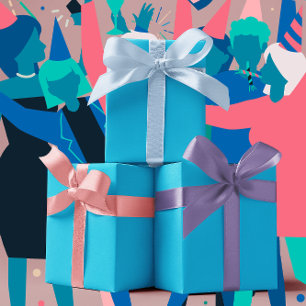 Trendkleuren - Levendige cyaan kleur - Solid Inpakpapier Vel