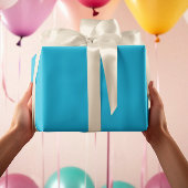 Trendkleuren - Levendige cyaan kleur - Solid Roll Cadeaupapier