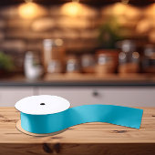 Trendkleuren - Levendige cyaan kleur - Solid Satijnen Lint