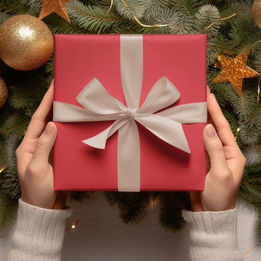 Trendkleuren - Levendige rode kleur - Solid Roll Cadeaupapier