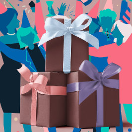 Trendkleuren - Mahonie bruine kleur - Solid Inpakpapier Vel