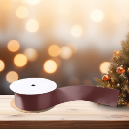 Trendkleuren - Mahonie bruine kleur - Solid Satijnen Lint