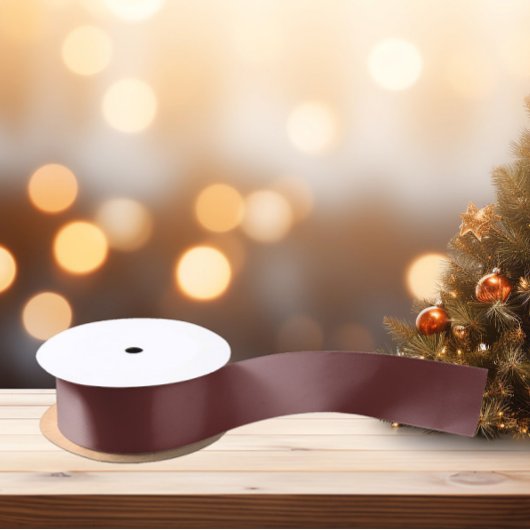 Trendkleuren - Mahonie bruine kleur - Solid Satijnen Lint