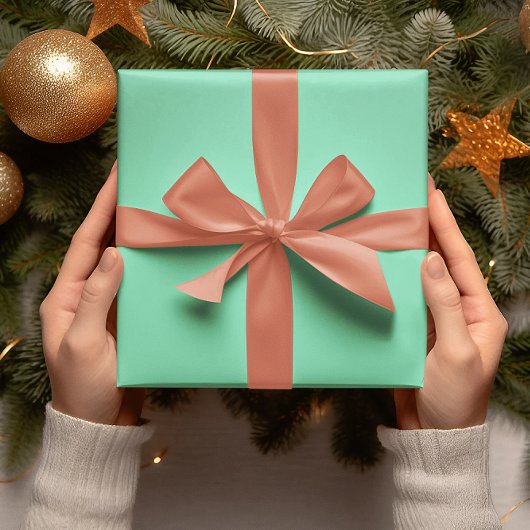 Trendkleuren - Minty Green Color - Solid Roll Cadeaupapier