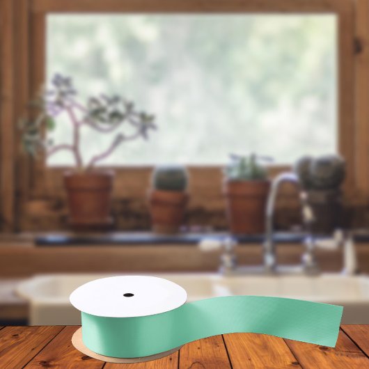 Trendkleuren - Minty Green Color - Solid Satijnen Lint