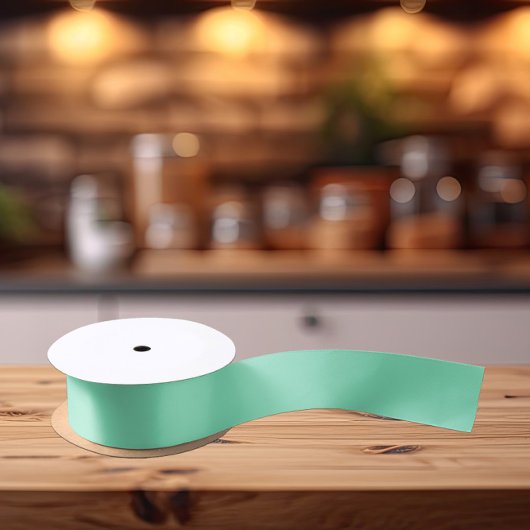 Trendkleuren - Minty Green Color - Solid Satijnen Lint