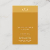 Trendkleuren Modern Chic Monogram Sjabloon Elegant Visitekaartje (Achterkant)