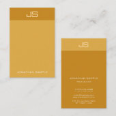 Trendkleuren Modern Chic Monogram Sjabloon Elegant Visitekaartje (Voorkant / Achterkant)