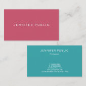 Trendkleuren Moderne minimalistische ontworpen Sja Visitekaartje (Voorkant / Achterkant)