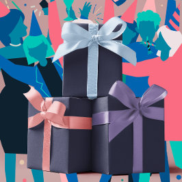 Trendkleuren - Navy Blue Kleur - Solid Inpakpapier Vel