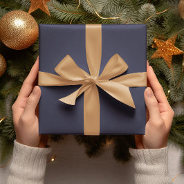 Trendkleuren - Navy Blue Kleur - Solid Roll Cadeaupapier