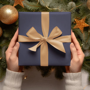 Trendkleuren - Navy Blue Kleur - Solid Roll Cadeaupapier