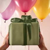 Trendkleuren - Olijfgroene kleur - Solid Inpakpapier Vel