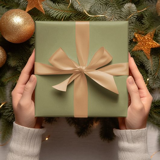 Trendkleuren - Olijfgroene kleur - Solid Roll Cadeaupapier