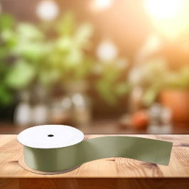 Trendkleuren - Olijfgroene kleur - Solid Satijnen Lint