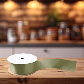 Trendkleuren - Olijfgroene kleur - Solid Satijnen Lint