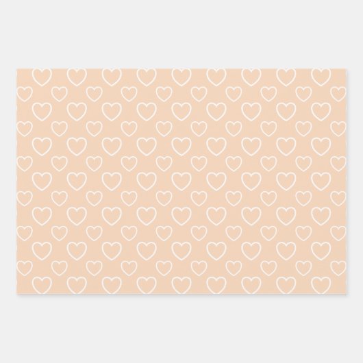 Trendkleuren - Perzik Blush Kleur - Patroon Inpakpapier Vel (Voorkant)