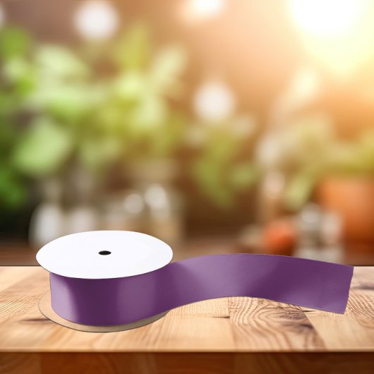 Trendkleuren - Plum Paarse kleur - Solid Satijnen Lint