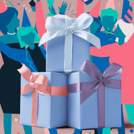 Trendkleuren - Poeder Blauwe Kleur - Effen Inpakpapier Vel