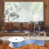 Trendkleuren - Poeder Blauwe Kleur - Effen Satijnen Lint