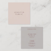 Trendkleuren Professioneel Modern Minimalistisch o Vierkante Visitekaartje (Voorkant / Achterkant)