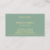 Trendkleuren Professionele Sjabloon Elegant Goud Visitekaartje (Achterkant)