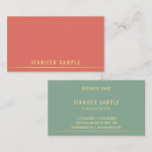 Trendkleuren Professionele Sjabloon Elegant Goud Visitekaartje (Voorkant / Achterkant)