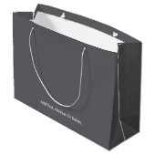 Trendkleuren - Slate Grey Kleur - Solid Groot Cadeauzakje (Achterkant Gekanteld)