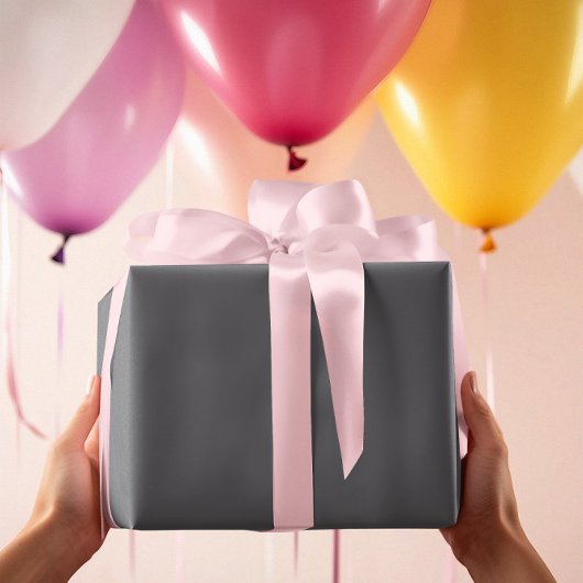 Trendkleuren - Slate Grey Kleur - Solid Inpakpapier Vel