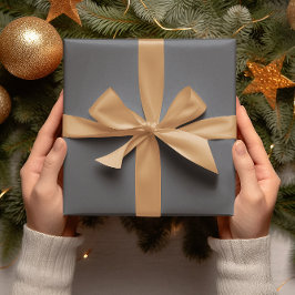 Trendkleuren - Slate Grey Kleur - Solid Roll Cadeaupapier