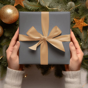 Trendkleuren - Slate Grey Kleur - Solid Roll Cadeaupapier