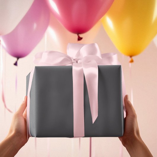 Trendkleuren - Slate Grey Kleur - Solid Roll Cadeaupapier