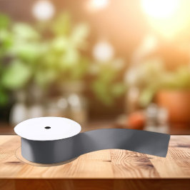 Trendkleuren - Slate Grey Kleur - Solid Satijnen Lint