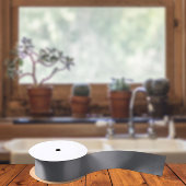 Trendkleuren - Slate Grey Kleur - Solid Satijnen Lint