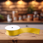Trendkleuren - Sunburst Yellow Kleur - Solid Satijnen Lint