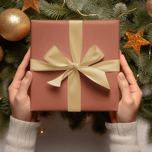 Trendkleuren - Verbrande koperkleur - Solid Roll Cadeaupapier