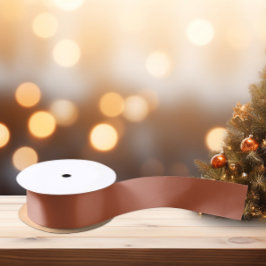 Trendkleuren - Verbrande koperkleur - Solid Satijnen Lint