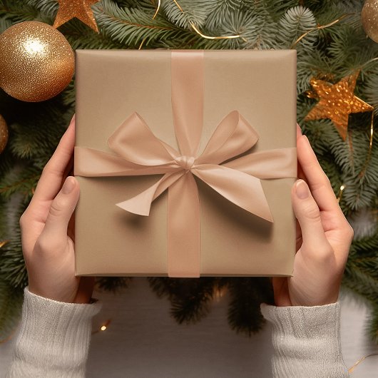 Trendkleuren - Warme beige kleur - Solid Roll Cadeaupapier