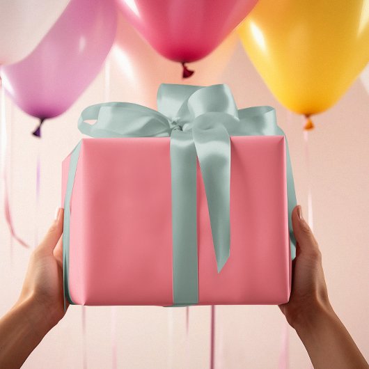 Trendkleuren - Watermeloen Roze Kleur - Solid Inpakpapier Vel