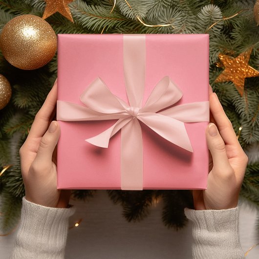 Trendkleuren - Watermeloen Roze Kleur - Solid Roll Cadeaupapier