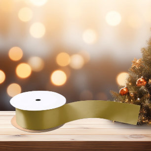 Trendkleuren - Zonnige olijfkleur - Solid Satijnen Lint